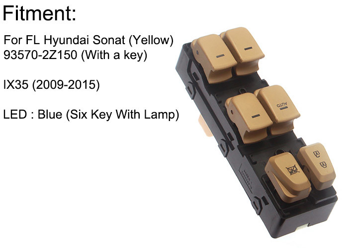 Auto Power window switch Front Left for Hyundai sonata four door with light 2011-2015 OE 93570-3S000 RY,93570-3S000YDA
