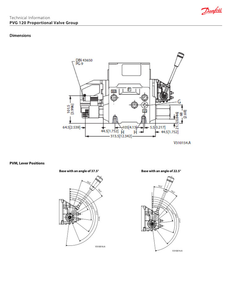 Danfoss PVG120 Multi Way Valve Hydraulic System Cast Steel Ship Crane Proportional Valve Group