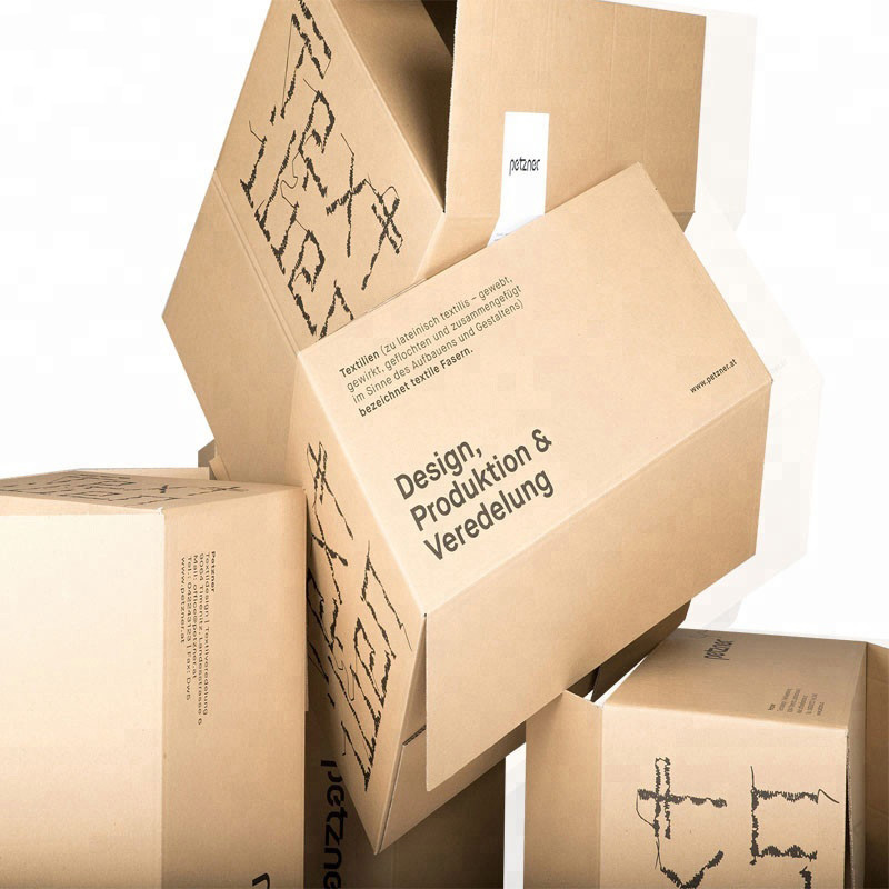 Custom Cardboard With Carton Handle Printing Large White Corrugated Mailer Boxes