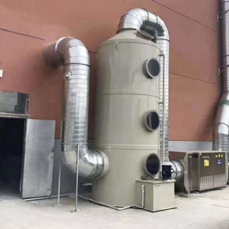 Biological Waste To Gas Processing Spray Tower Waste Gas Treatment Purification Equipment