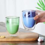 250ml Thermal Insulated Double Walled Glass Coffee Mugs