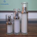 Double Walled Acrylic Plating PMMA Airless Dispenser Bottles