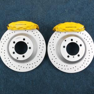 China Yellow Drilled Brake Pad GT3 4 Pistons Rear Brake Calipers wholesale