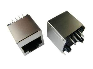 China Single Port RJ45 Vertical Mount , RJ 45 Network Jack Yellow / Green LED wholesale