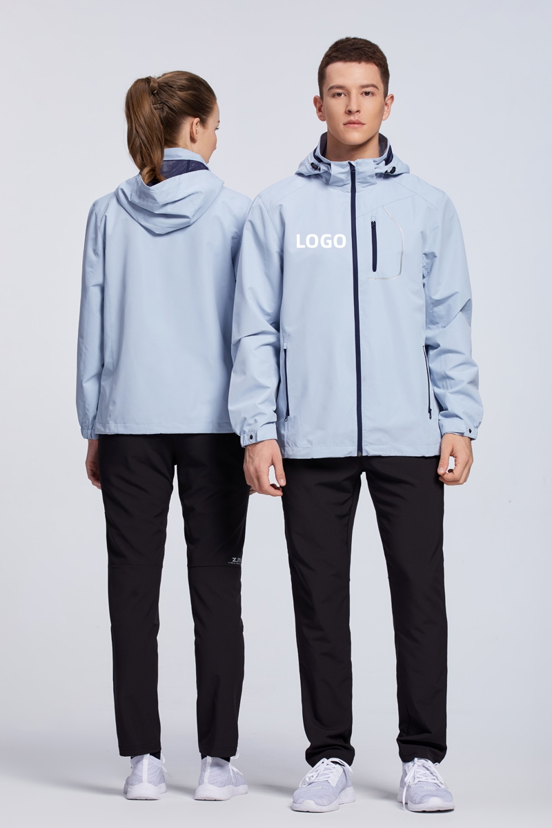 Spring Autumn Men Sports Windbreaker Sportswear Unisex With Hood Detachable Windproof Jacket