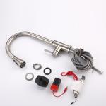 IPX5 Kitchen Sink Mixer Faucet / DC6V Ceramic Disc Cartridge Single Hole Bar