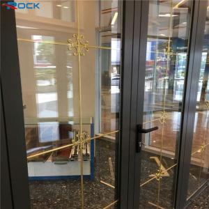 China Golden 5*8 georgian glazing bars with flower decoration for glass door accessories wholesale