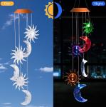 26 INCHES Sun And Moon Solar Wind Chime Lights