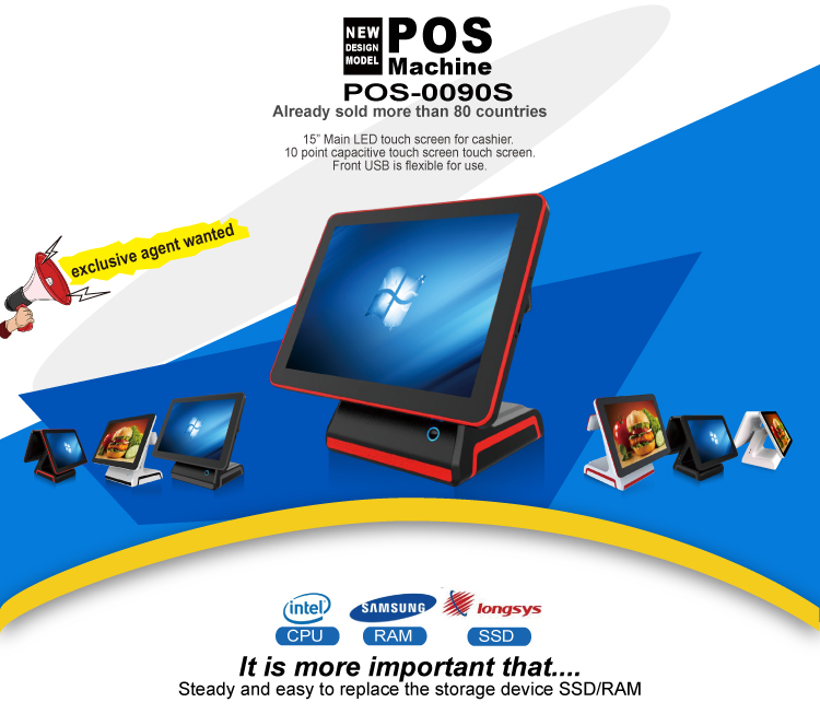 10 Points Touch Points Bimi Cash Register Touch Screen Monitors for Retail Pos System