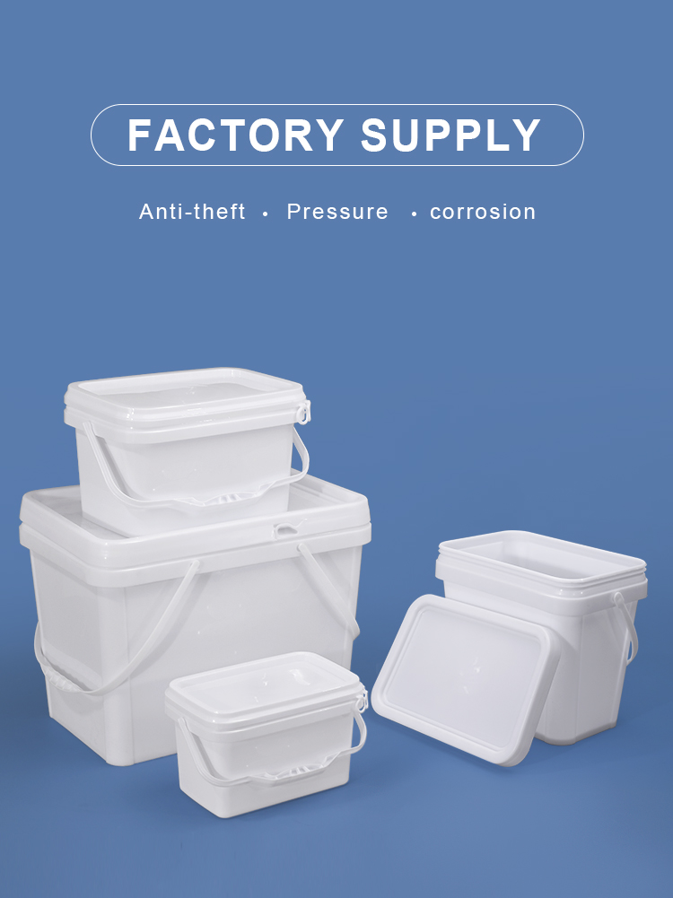 1.5L-25L Square Rectangle PP Bucket With Lid For Silk Screen / Heat Transfer Printing
