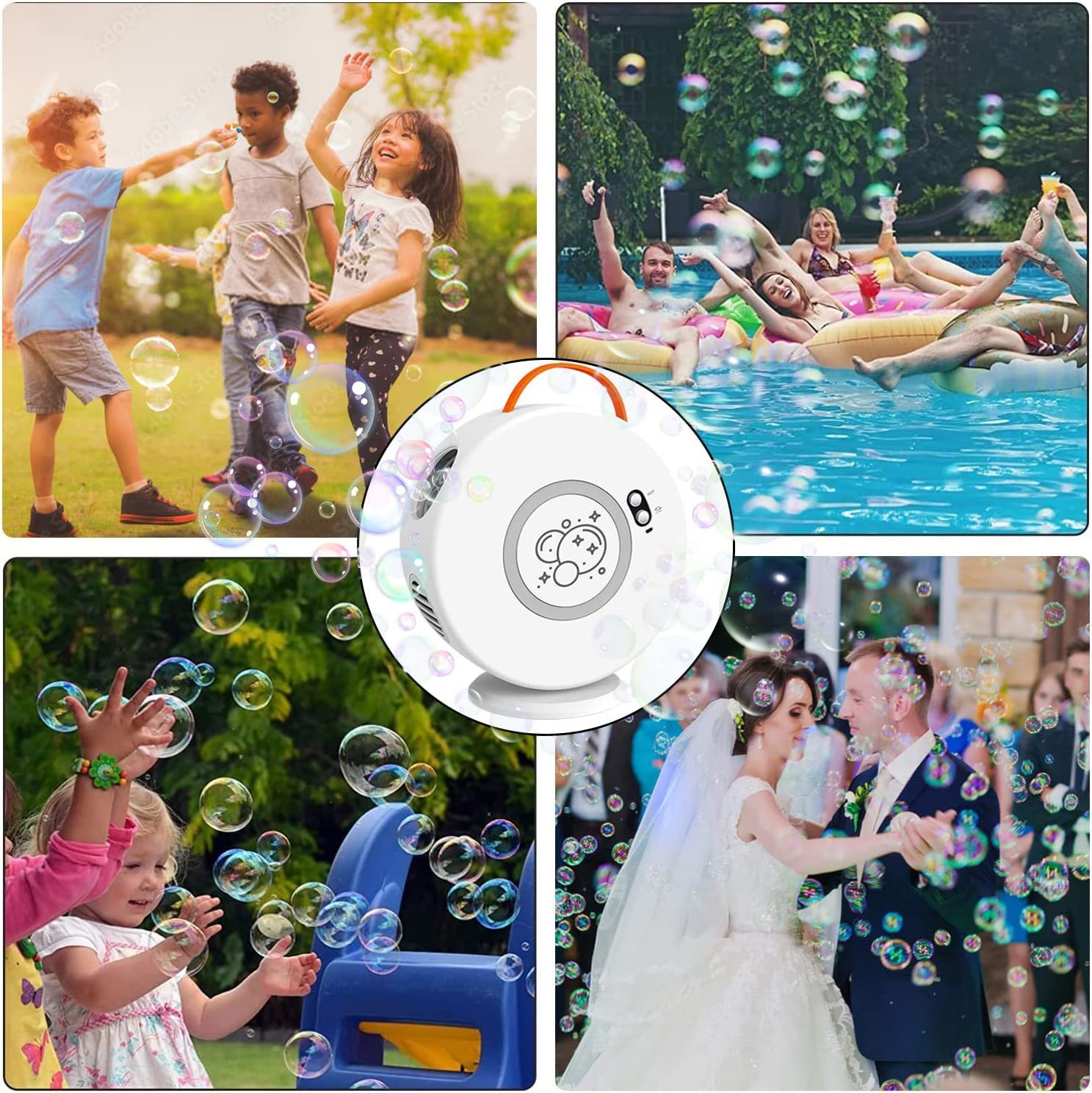 Other Educational Toys Fully Automatic 360 Degree Rotation Outdoor Circular Bubble Machine