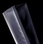Vacuum Commercial Grade Barrier Black Nylon Pouch Embossed Plastic Zipper