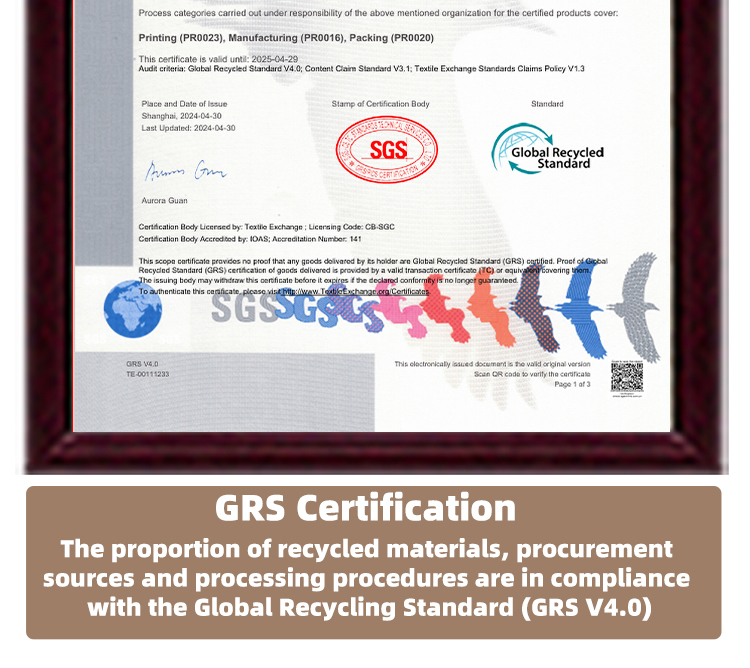 30% RPET Stand-up Pouch For Glass Cleaner GRS Certified Heavy Metal-Free EU REACH