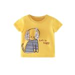 100cm Toddler Short Sleeve Loose Tops Cotton Round Neck T Shirt Sports