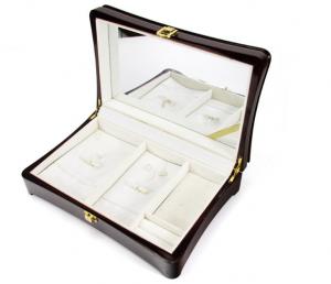 China Luxury Wood Gift Box Packaging / Wooden Jewelry Case In Glossy Finish wholesale