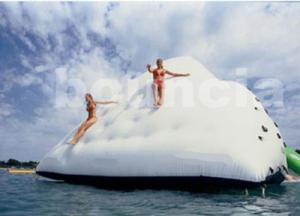 China 0.9mm PVC Tarpaulin Inflatable Floating Iceberg Used In Lake wholesale