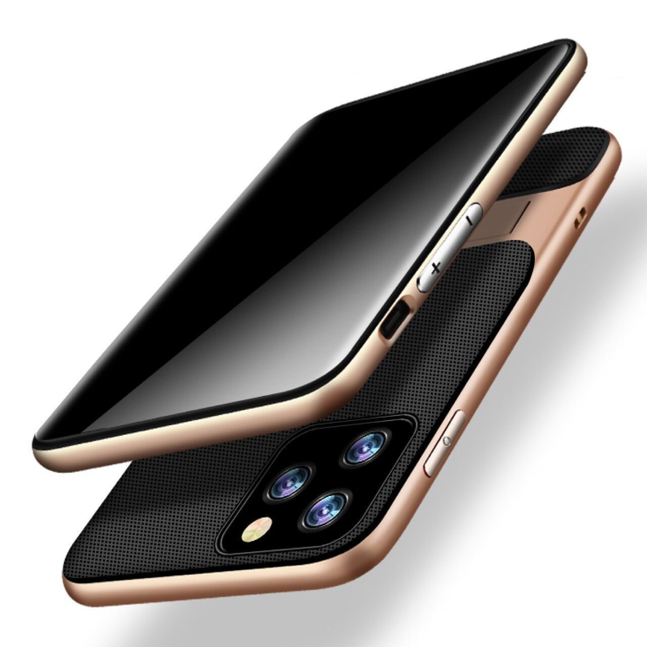 Foldable Finger Grip Phone Case High Clear Shock Absorption Dual Layer