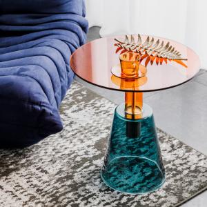 China Minimalism Living Room Tempered Glass Top Coffee Table Mini Light Luxury wholesale