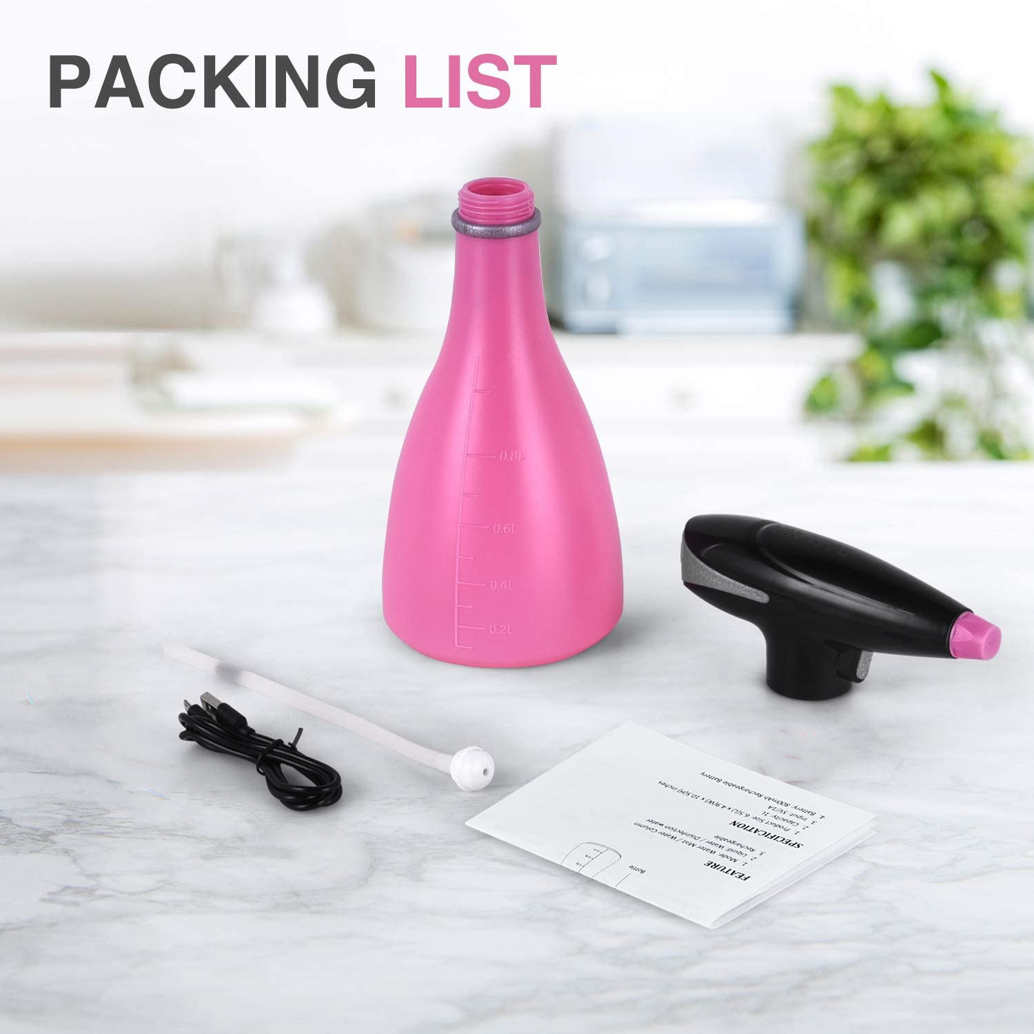 USB Charging Automatic Weed Sprayer Household 1L Indoor Plant Mister