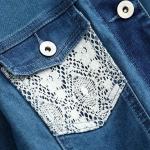 Fashion Spring Casual Girls Denim Clothes Damaged Denim Jacket OEM Service