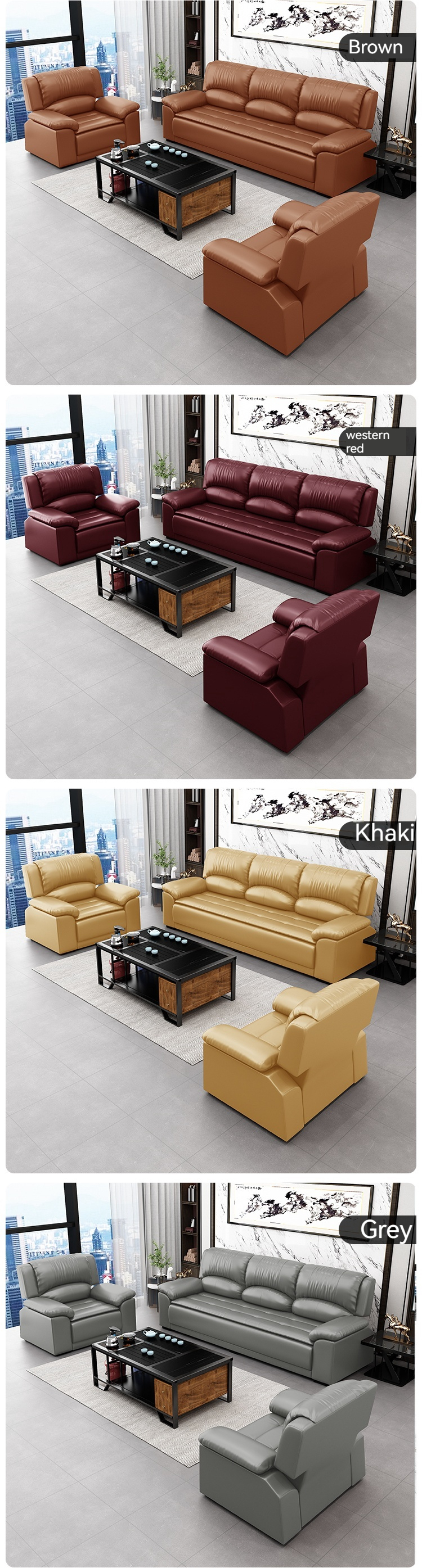 Italian Design Negotiation Coffee Table Combination for Parlor and Business Reception
