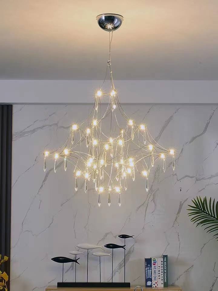 Good Quality Ceiling Handmade lampshade Hanging Lighting Modern Kitchen LED Pendant Chandelier