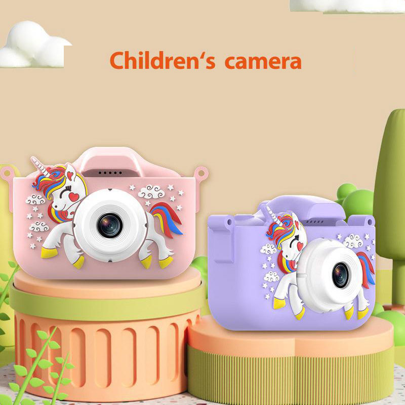 Cartoon Soft Silicone Cover HD Kids Digital Video Camera Perfect for 3 4 5 6 7 8 Years Old