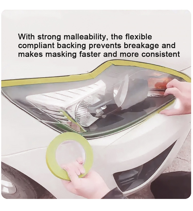 High Temperature UV Resistance Resistance Painters Masking Adhesive Edge Rubber Easy Tear Car Painting Tape