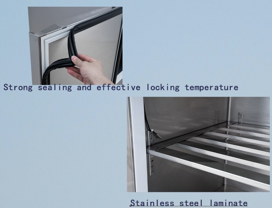 600L 2 Door Commercial Freezer 310W 240V Commercial Kitchen Refrigerator Freezer