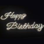 Happy Birthday Neon Letter Signs