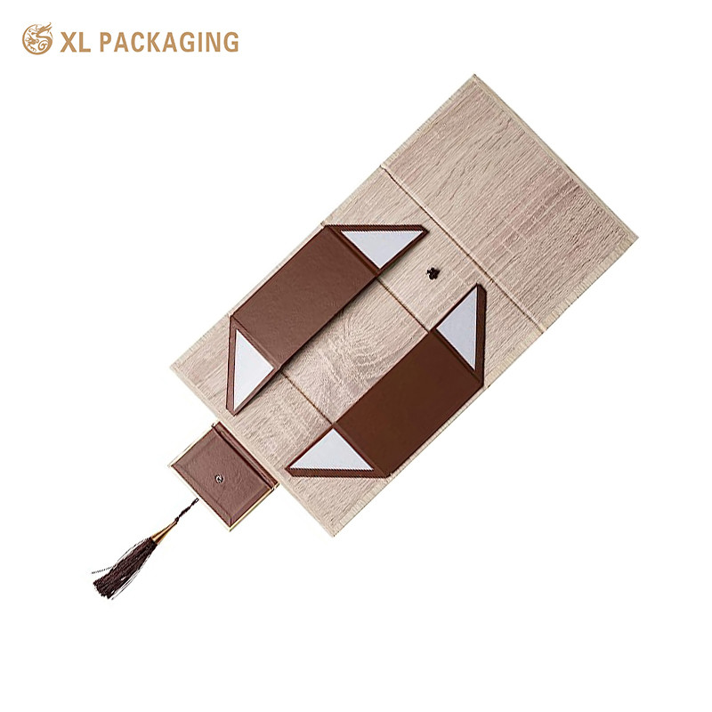 XL Packaging Custom Packaging Box Factory Custom Cardboard Paper Storage Boxes For Bottles Wine Gift Foldable Box With Strings And Button