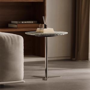 China Marble Top Stainless Side Table Bedroom Stainless End Table wholesale