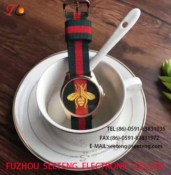 Wholesale Delicate weave Strap Ladies Wrist Watch Fashion Watch AlloyCase Mixed color strap