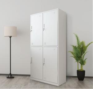 China Modern 4 Door Double Tiers Staff Room Lockers Fully Assembled wholesale
