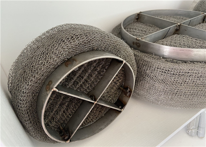 Knitted Wire Mesh Demister Filter Rating 99.9% Performance Stainless Steel
