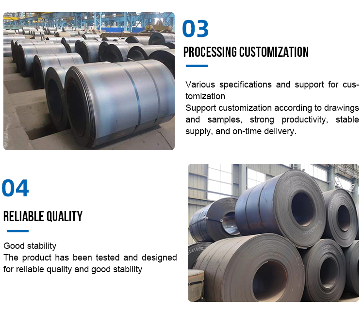 Factory direct sales S235 S235JR ASTMA36 hot rolled 3*1250mm 4*1250mm low carbon MS carbon steel coil