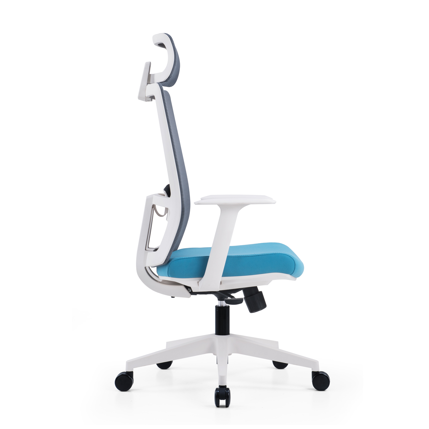 Executive Chair with Headrest White Office Furniture 580*640*1150-1250mm OEM Accepted