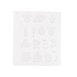 2MM Baby Clothes Silicone Mold , White Baby Feet Baking Chocolate Molds