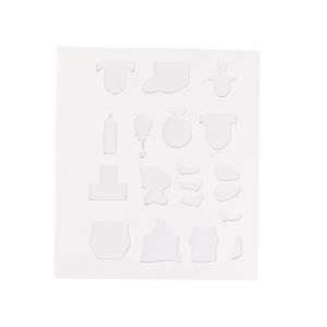 China 2MM Baby Clothes Silicone Mold , White Baby Feet Baking Chocolate Molds wholesale