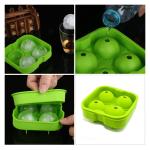 4 Cavity Non Toxic Silicone Spherical Ice Cube Maker