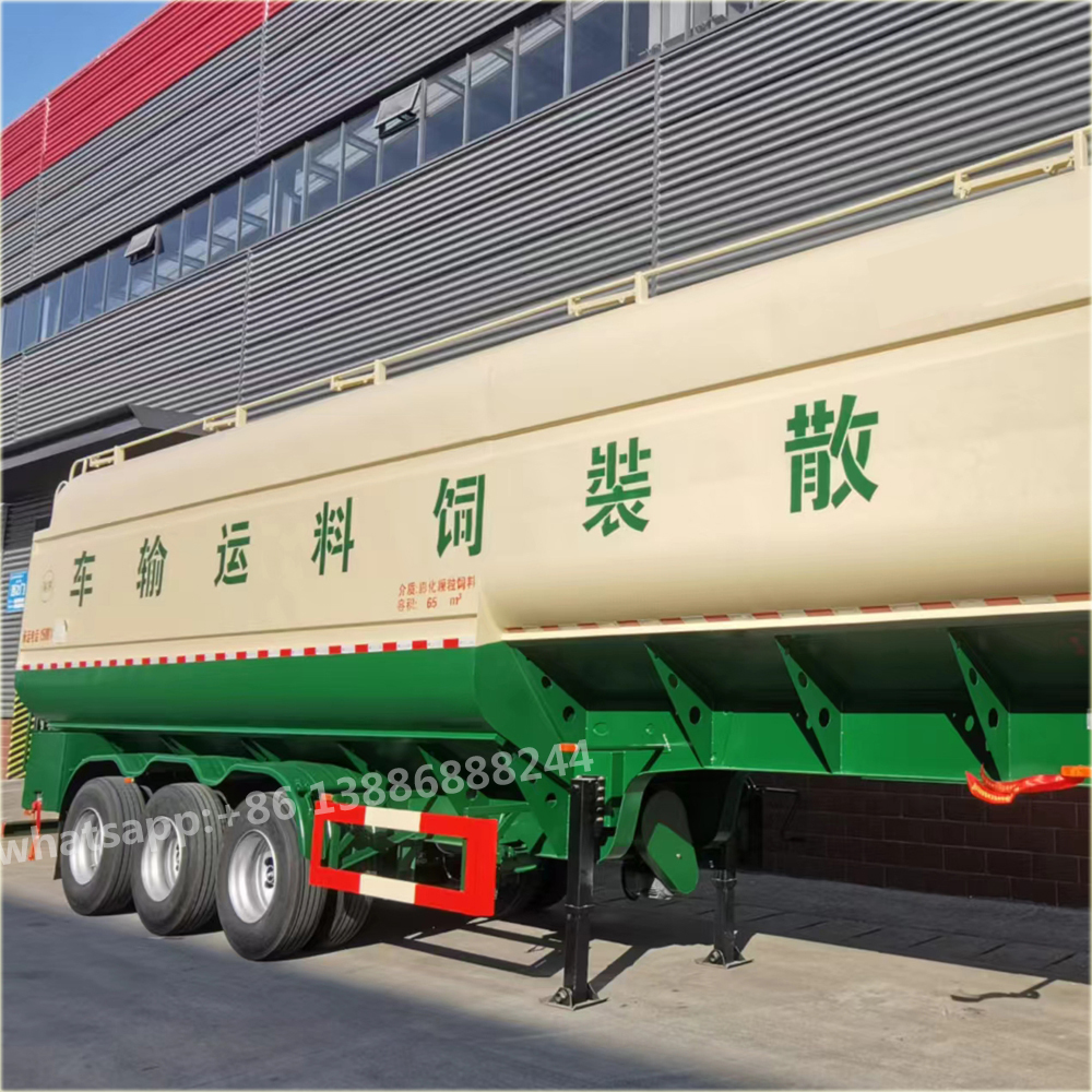 Best Seller 65000 Litres Bulk Feed Semi Truck Feed Carriage Animal Feed Transport Semi-trailer