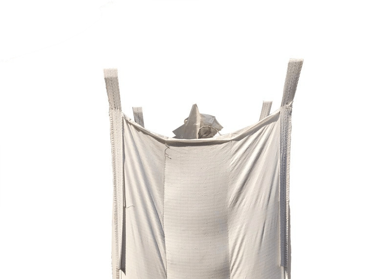 Filling Spout Top 1 Ton Storage Bags , Flat Bottom Virgin PP Empty Jumbo Bags