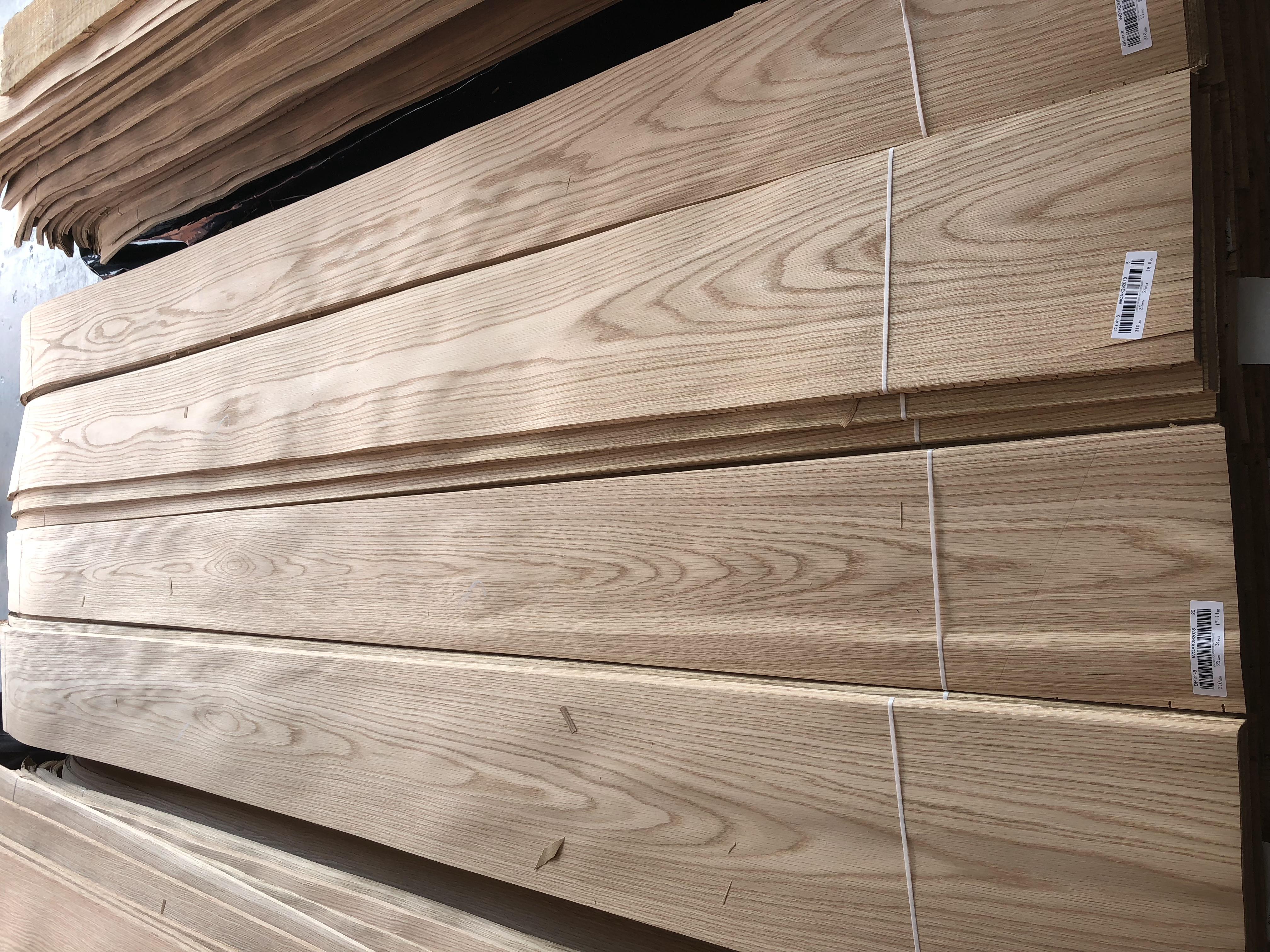 Wholesale AA Natural White Oak Wood Veneer 0.45mm Oak Veneers Wood Sheets Wood Veneer Sheet Natural