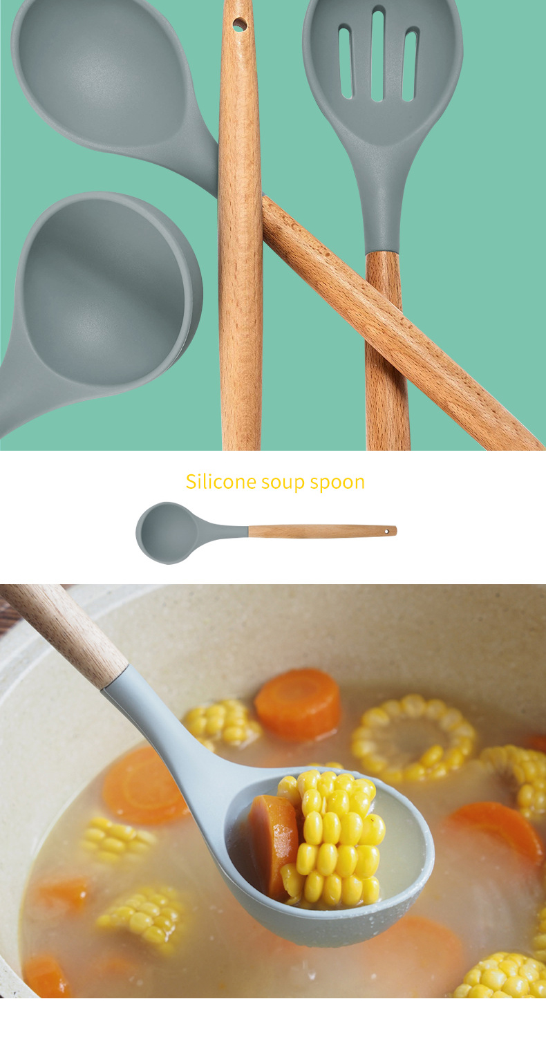 Food Grade Silicone Kitchen Utensil Set Cooking Tool Kitchen Set