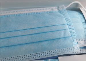 China Blue Colur 3 Ply Non Woven Face Mask , Anti Pollution Earloop Medical Mask wholesale