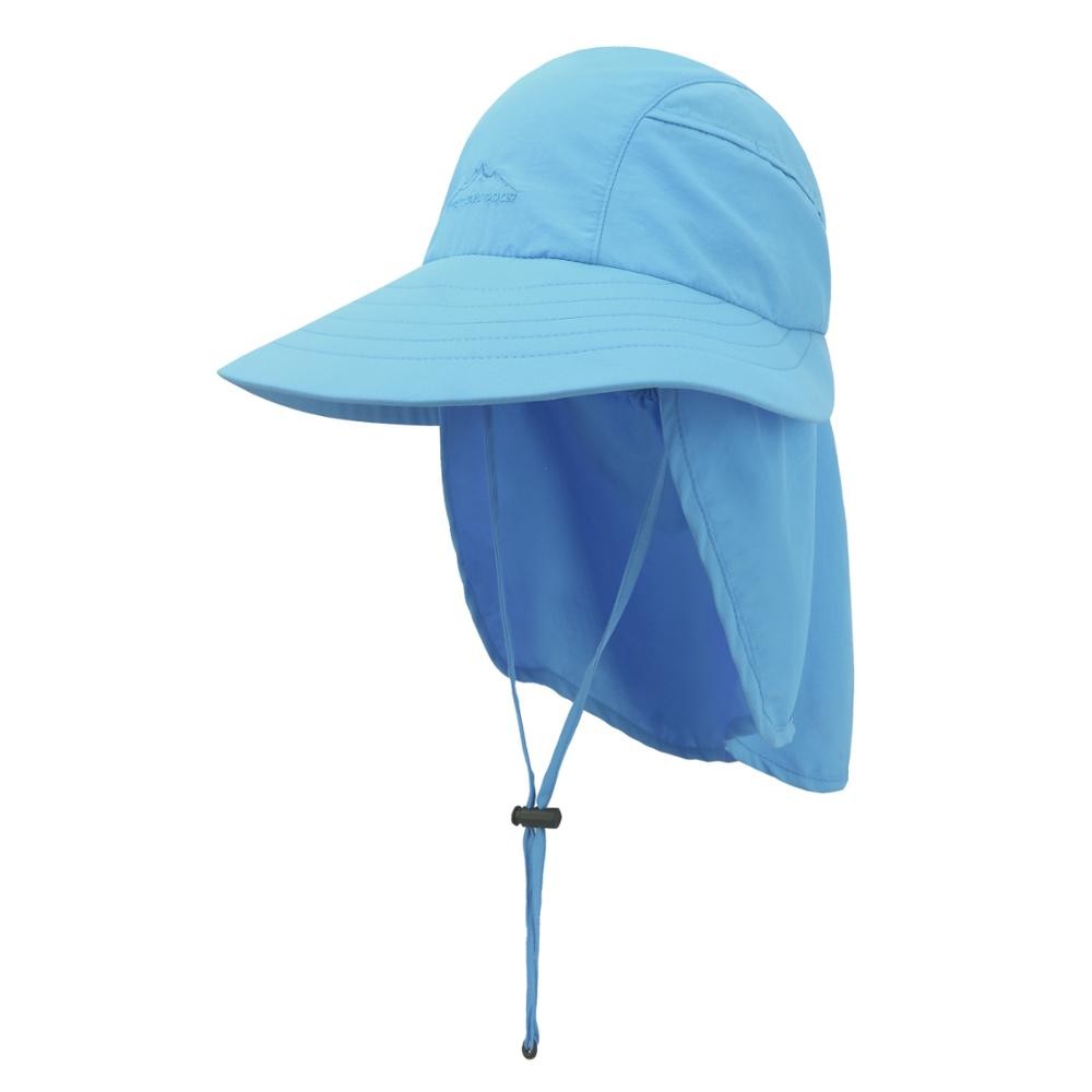 100%ployester Outdoor sun shade baseball Cap with Neck Flap Cover Bucket Hats with string Many colors are available