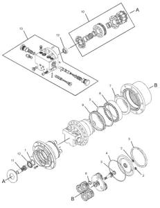 China 144-5196 209-6663 For CAT 301.5 301.6 301.8 Excavator Travel Assembly Final Drive Original Travel Motor wholesale