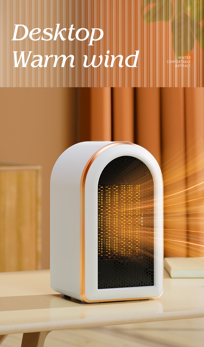 Battery Powered 1200W PTC Mini Portable Room Electric Fan Heater Fast Winter Heating