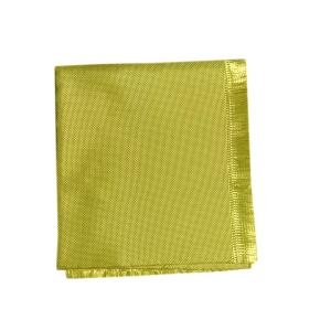 China 1500D Kevlar Fire Resistant Fabric , Woven Yellow Para Aramid Cloth wholesale