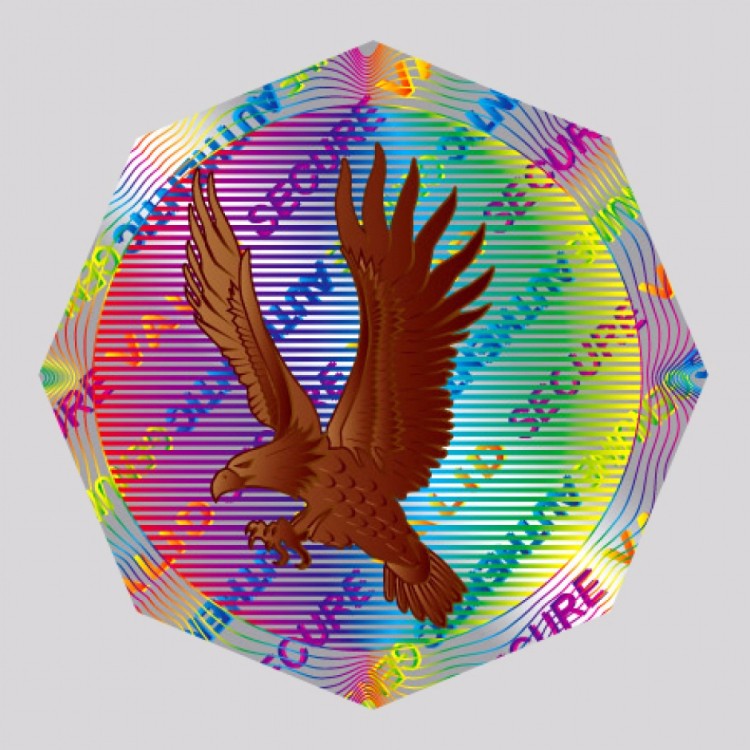 QC PASSED Hologram Seal Stickers PET Self Adhesive Round Stickers